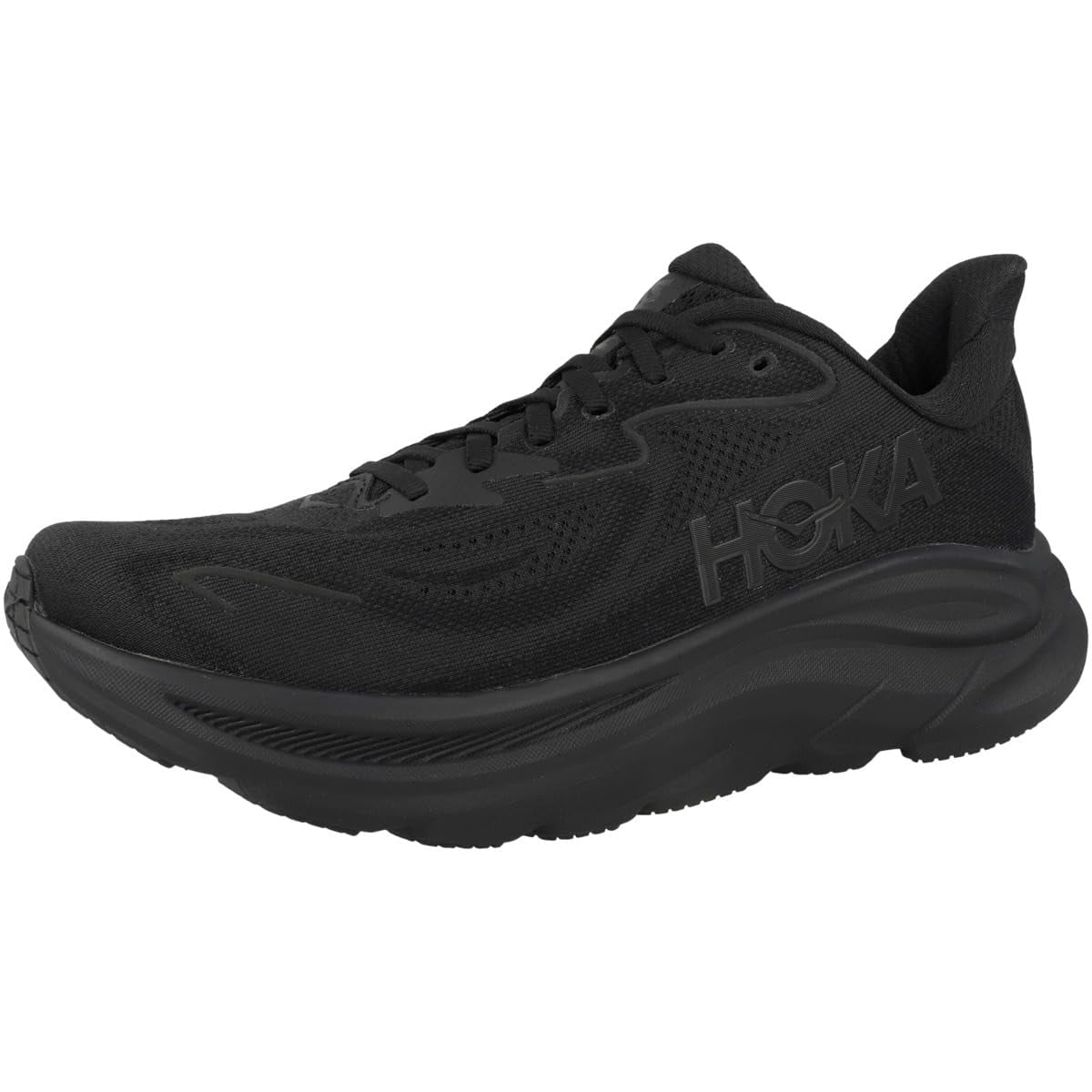 Hoka One Mens Clifton 10 Road Running Shoes - Black