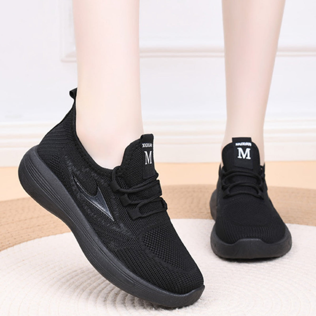 Domzle Women's Sneakers Breathable Lightweight Walking Shoes Running Shoes Non Slip Tennis Fashion Casual Sneakers Gray