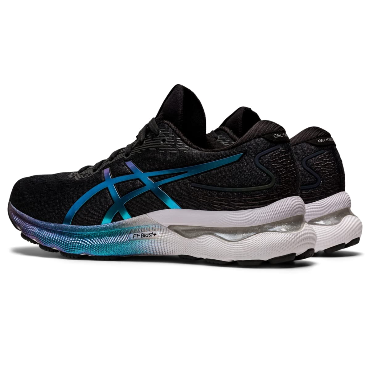 ASICS Women's Gel-Nimbus(R) 24 Platinum Edition Running Shoes, Size 6 US ( Standard ), Black/Black- Limited Edition