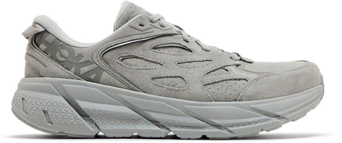 Hoka One One Clifton L Suede 1122571-LLTN Men 4.5 Limestone Running Shoes TF1879
