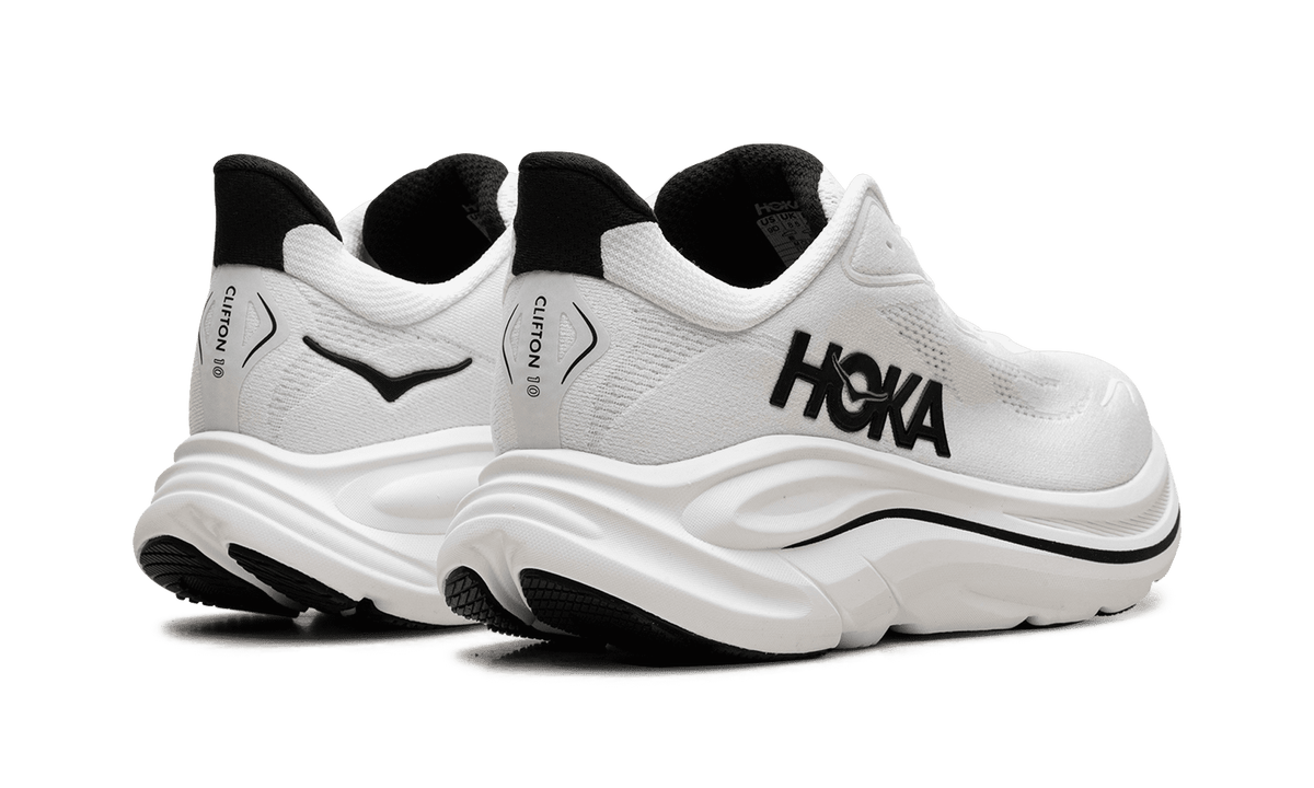 HOKA MENS CLIFTON 10 "WHITE BLACK" 1162030 WBLC 1162030 WBLC from Stadium Goods