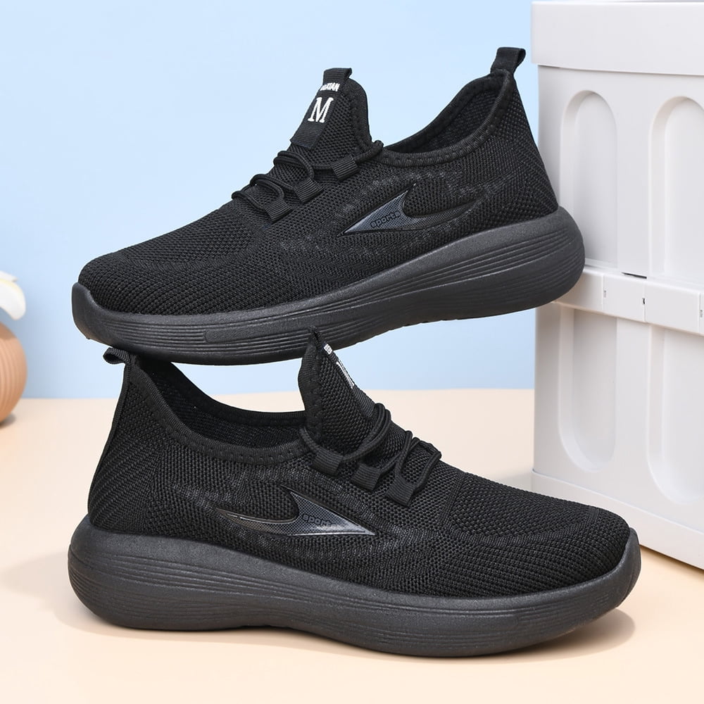 Domzle Women's Sneakers Breathable Lightweight Walking Shoes Running Shoes Non Slip Tennis Fashion Casual Sneakers Gray
