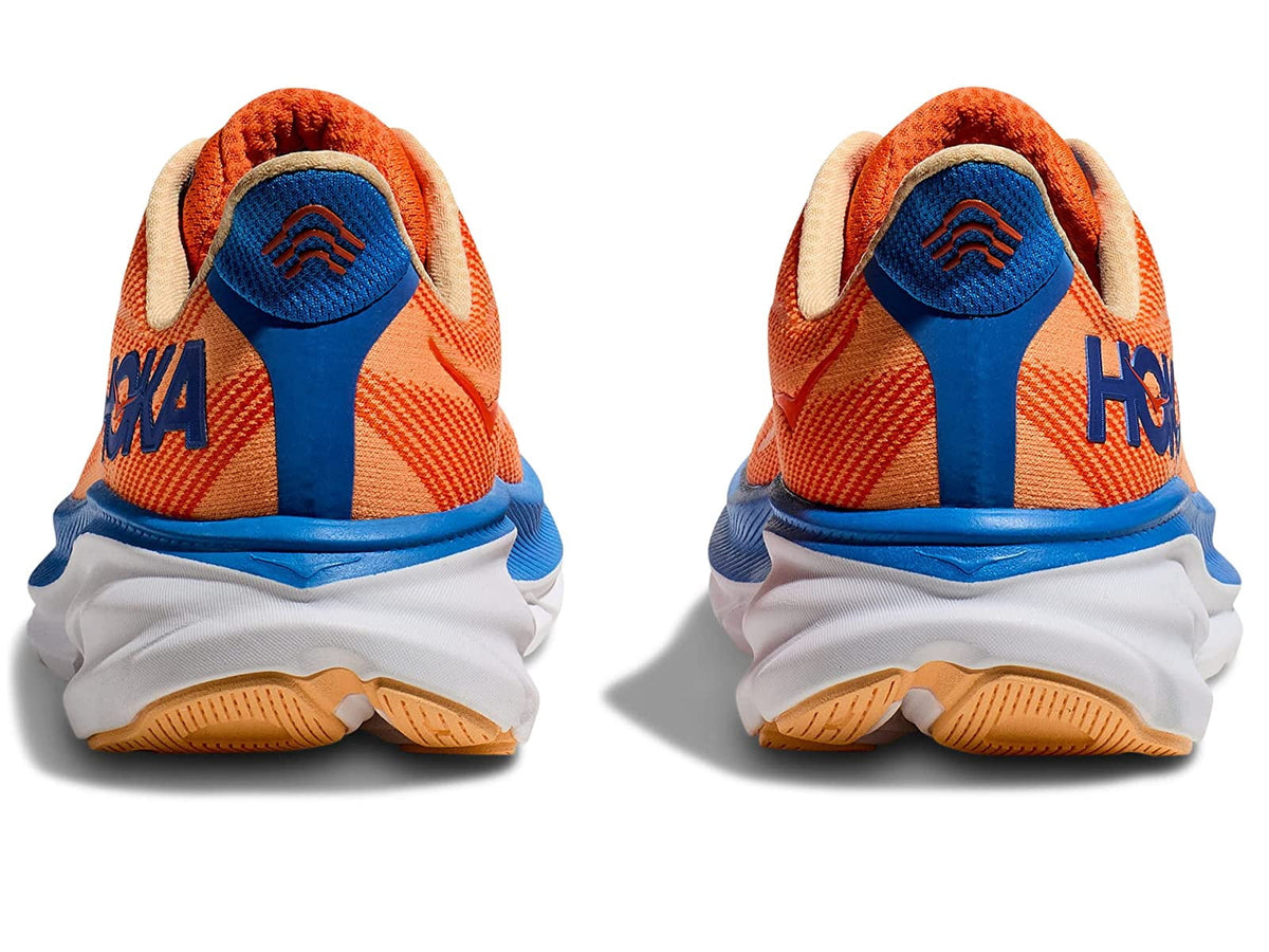 Hoka Men's Clifton 9 Running Shoes, Vibrant Orange/Impala, US 12.5 Medium