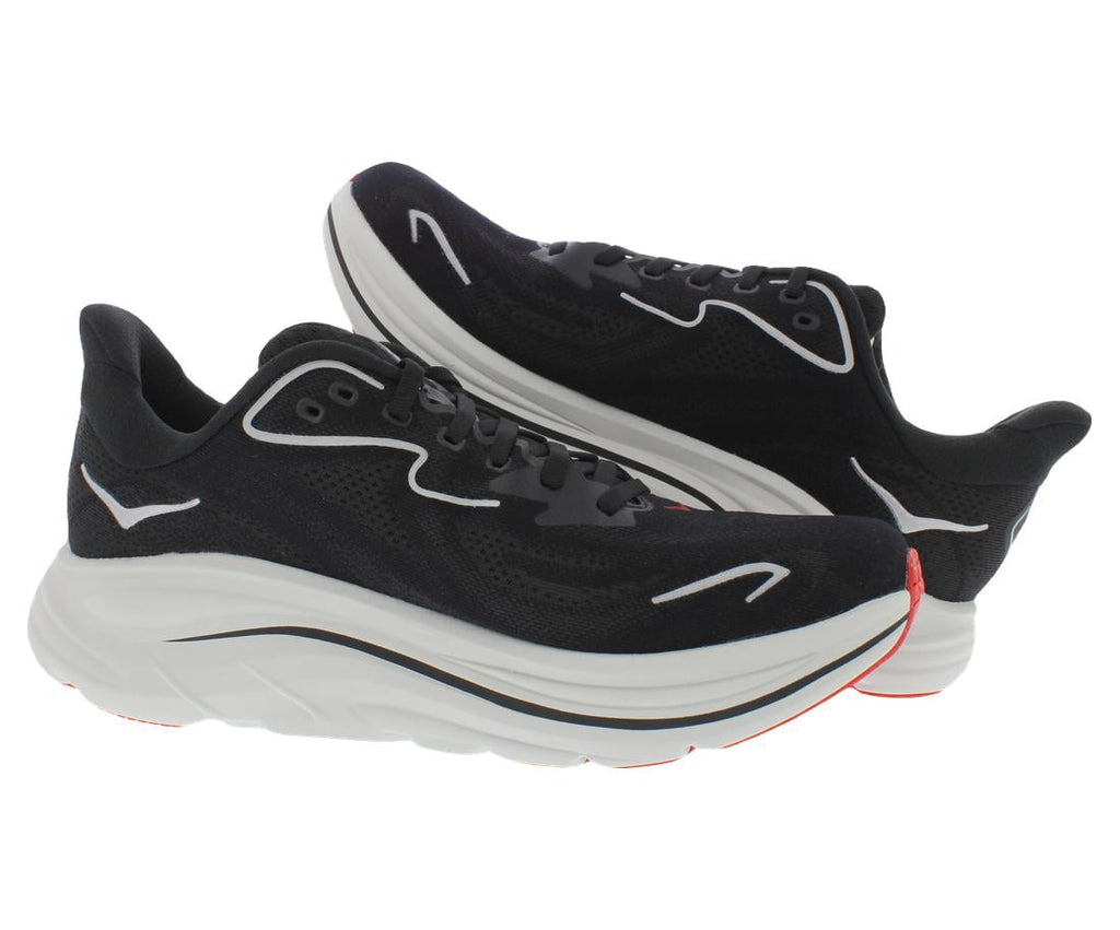 Men's HOKA Clifton 10 Black/Silver (1162030-BKSV) - 7.5