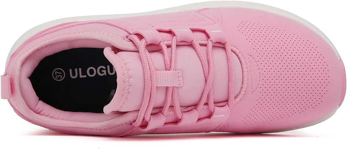 ulogu Waterproof Walking Shoes for Women Men Comfortable Lightweight Sneakers for Women (Women Size 6.5, Pink)