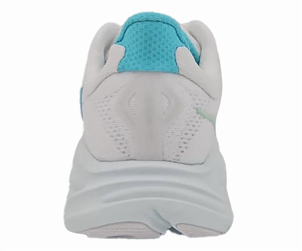 HOKA Clifton 10 Wide Womens Shoes Size 7.5, Color: White/Cielo Blue