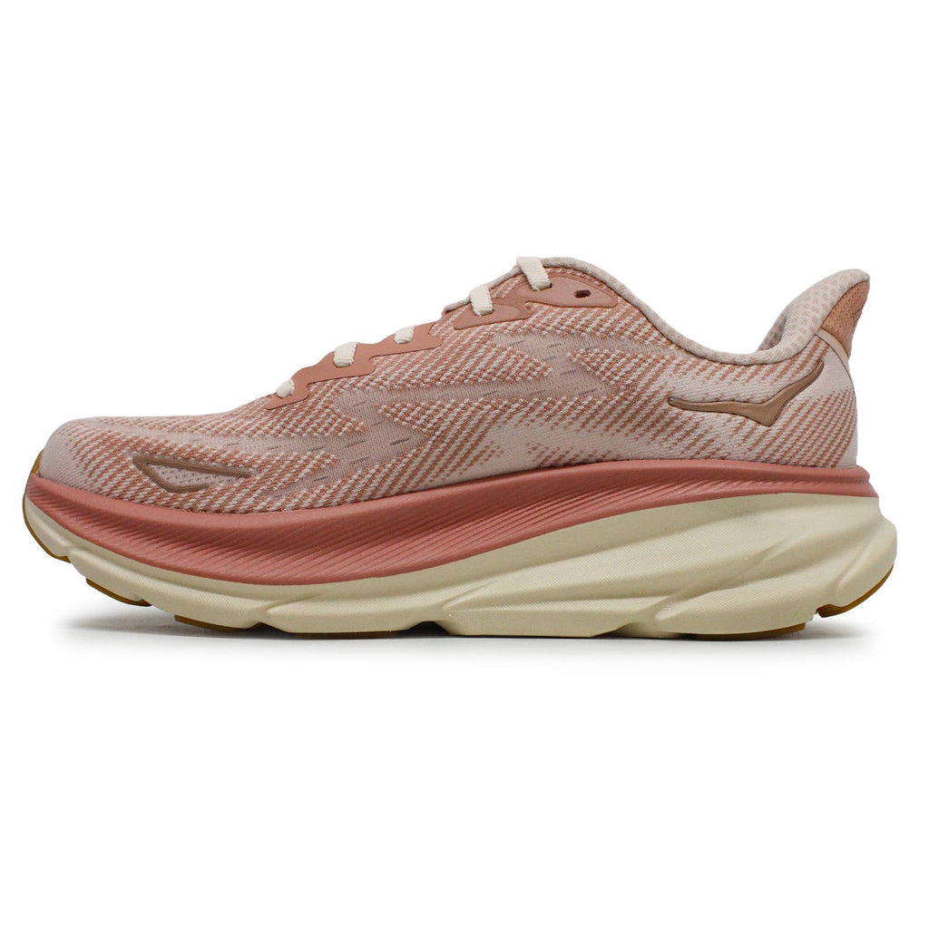 Hoka Womens Clifton 9 Textile Sandstone Cream Trainers 6.5 US