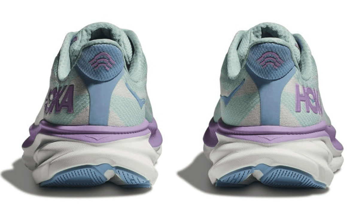 Hoka Women's Clifton 9 Sneaker, Sunlit Ocean/Lilac Mist, US 12 ( WIDE )