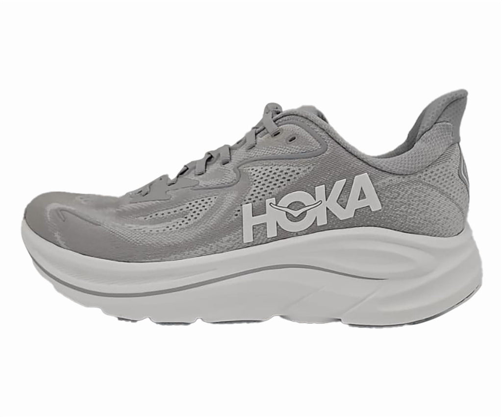 HOKA Clifton 10 Mens Shoes Size 9.5, Color: Stellar Grey/Stardust