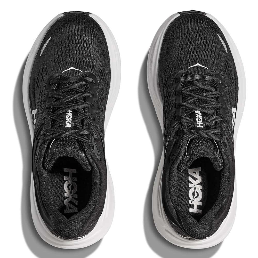 Hoka Bondi 9 Mens Running Shoe - Black/White - 9.5