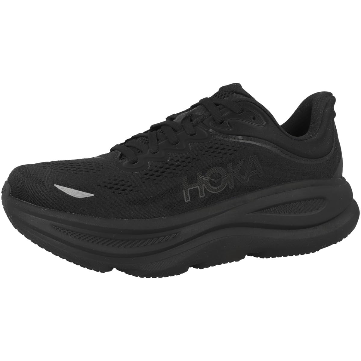 Hoka Men's Bondi 9 Sneaker, Black/Black, 10
