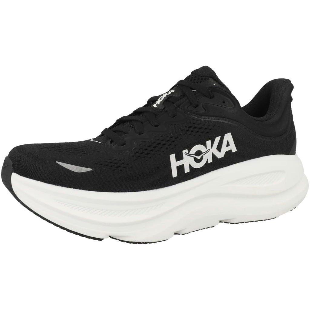 HOKA Bondi 9 Mens Shoes Size 10, Color: Black/White