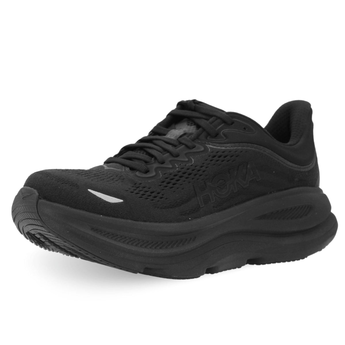Hoka Women's Bondi 9 Sneaker, Black/Black, 8.5