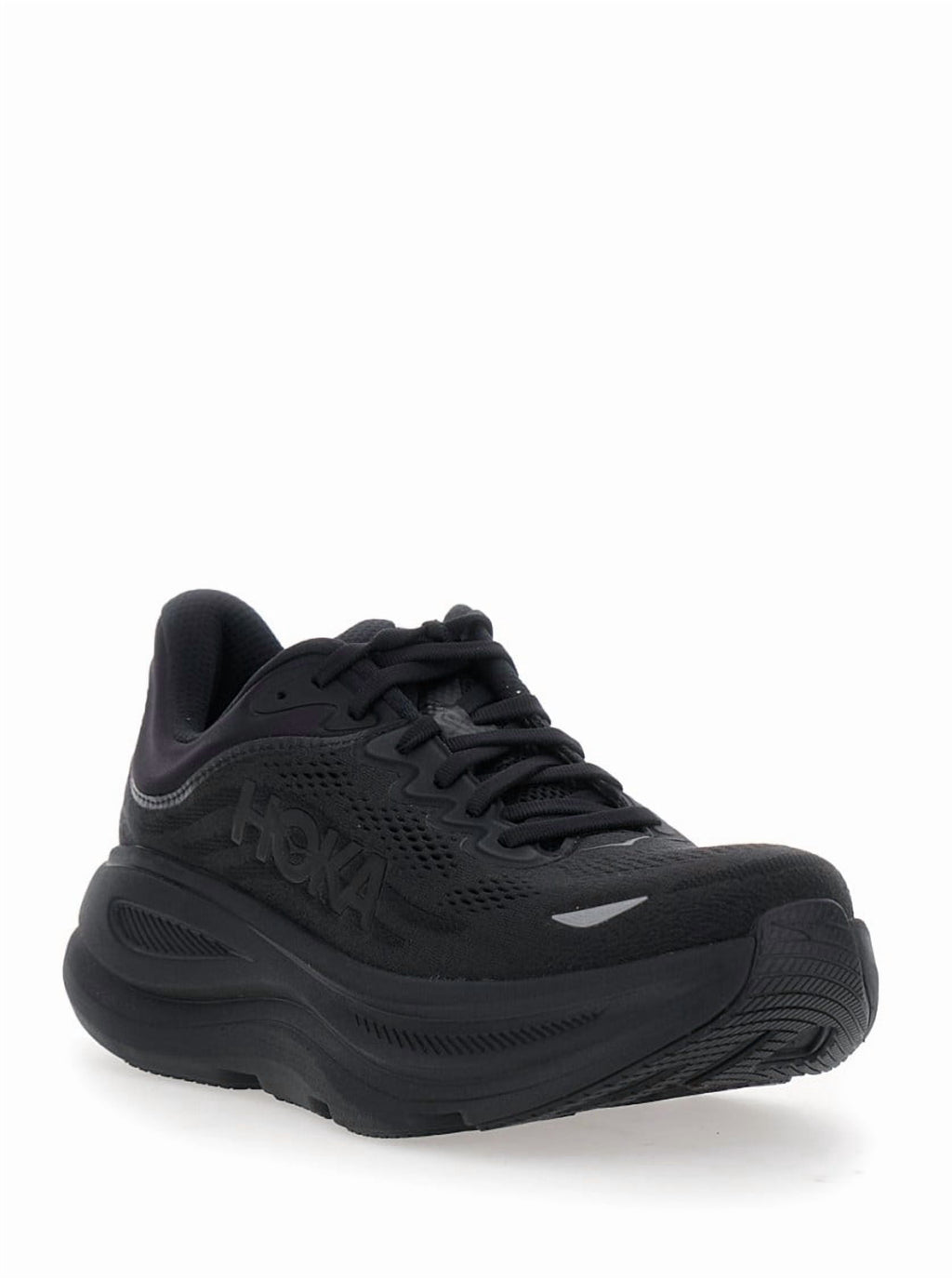 Hoka Men's Bondi 9 Sneaker, Black/Black, 10