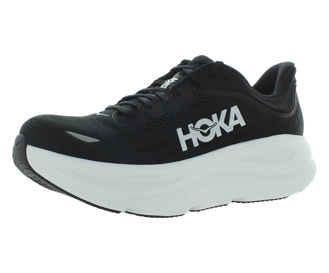 Hoka Bondi 9 Mens Running Shoe - Black/White - 9.5
