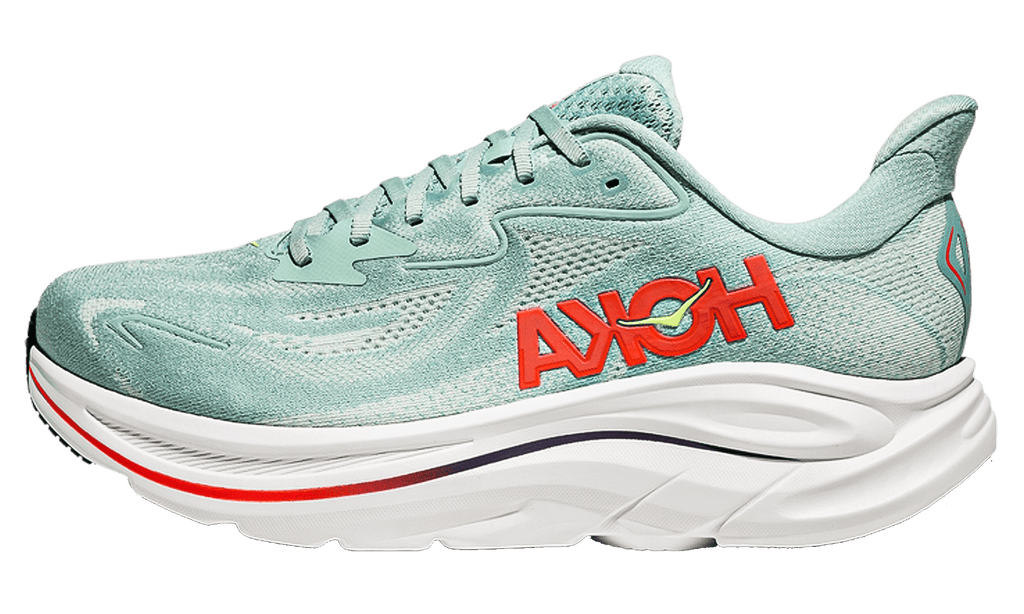 HOKA MENS Clifton 10 "Sage / Neon Flame" 1162030 SGNN 1162030 SGNN from Stadium Goods
