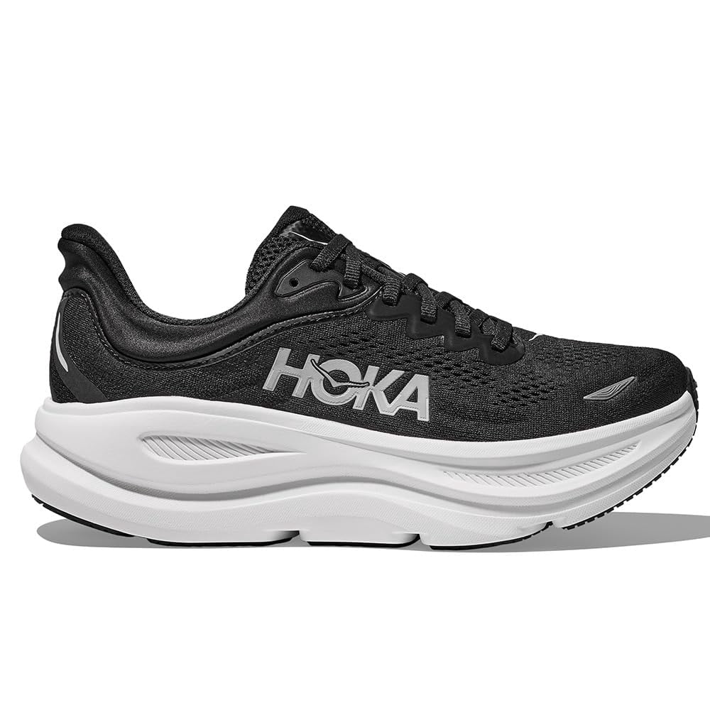 HOKA Bondi 9 Mens Shoes Size 10, Color: Black/White