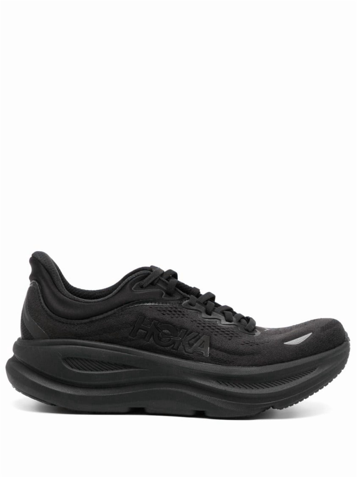 Hoka Men's Bondi 9 Sneaker, Black/Black, 10