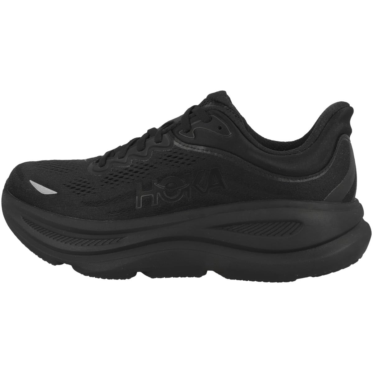 Hoka Men's Bondi 9 Sneaker, Black/Black, 10