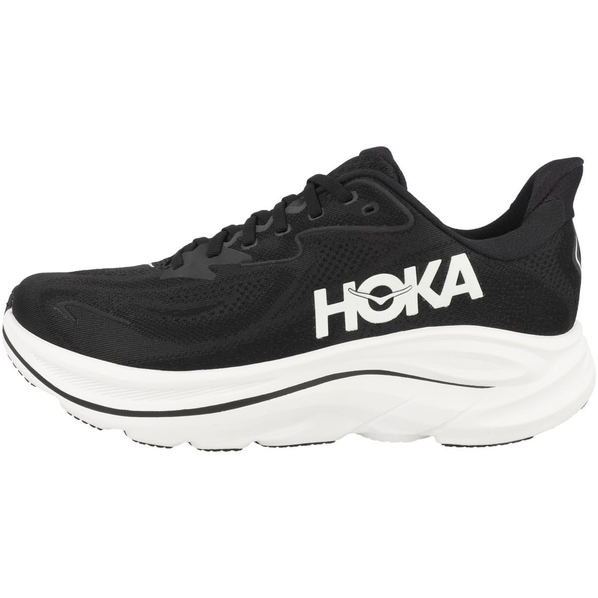 Men's HOKA Clifton 10 Black/White (1162030-BWHT) - 8