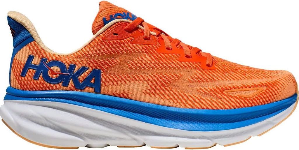 Hoka Men's Clifton 9 Running Shoes, Vibrant Orange/Impala, US 12.5 Medium