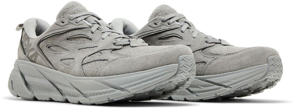 Hoka One One Clifton L Suede 1122571-LLTN Men 4.5 Limestone Running Shoes TF1879