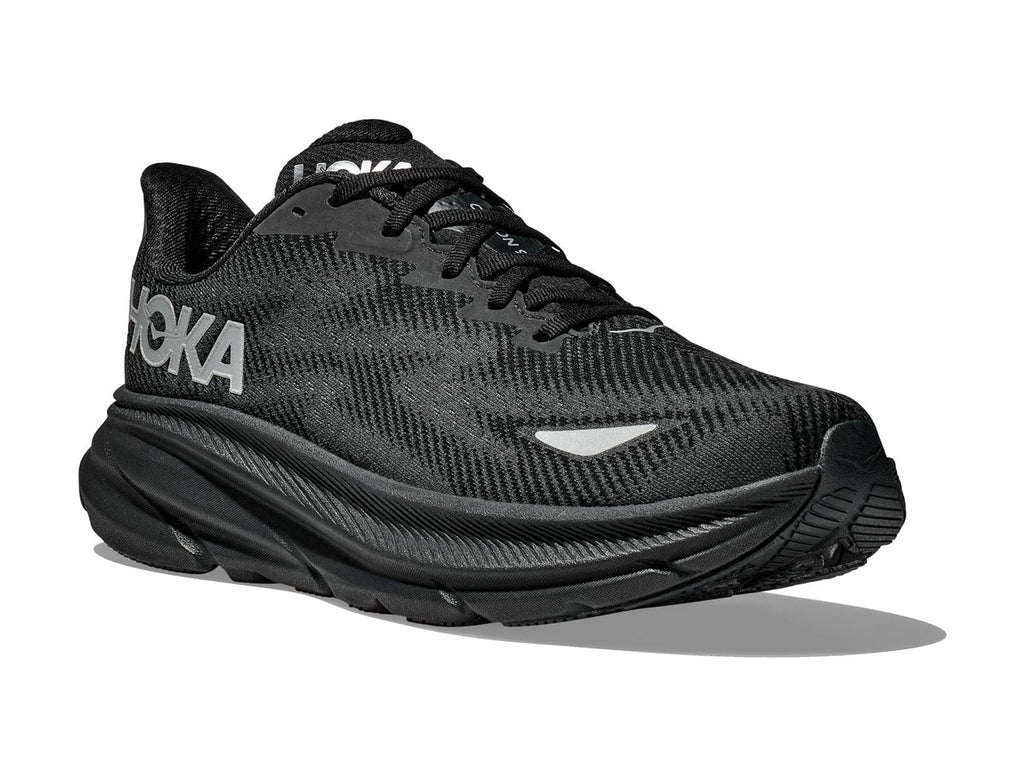 Hoka Women's Clifton 9 GTX Sneaker, Black/Black 1, 8