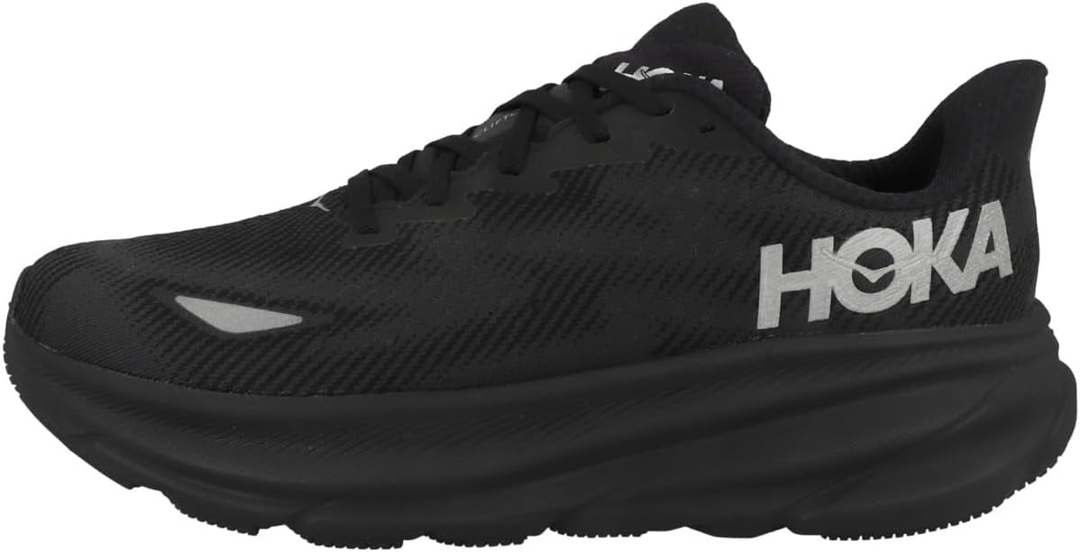 Hoka Women's Clifton 9 GTX Sneaker, Black/Black 1, 8