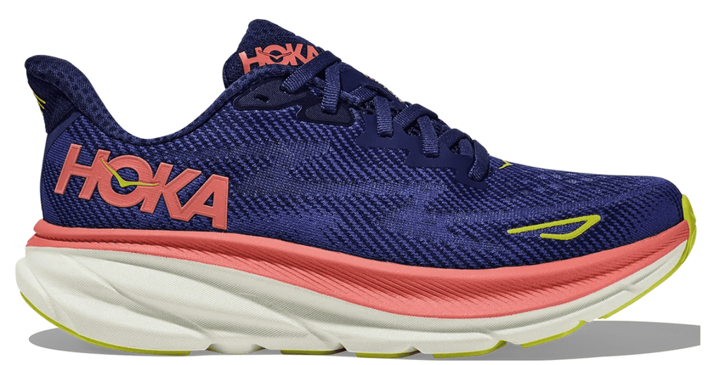 Hoka one Women's Clifton 9 Every day shoes, Size 12 US ( standard ), Evening Sky / Coral