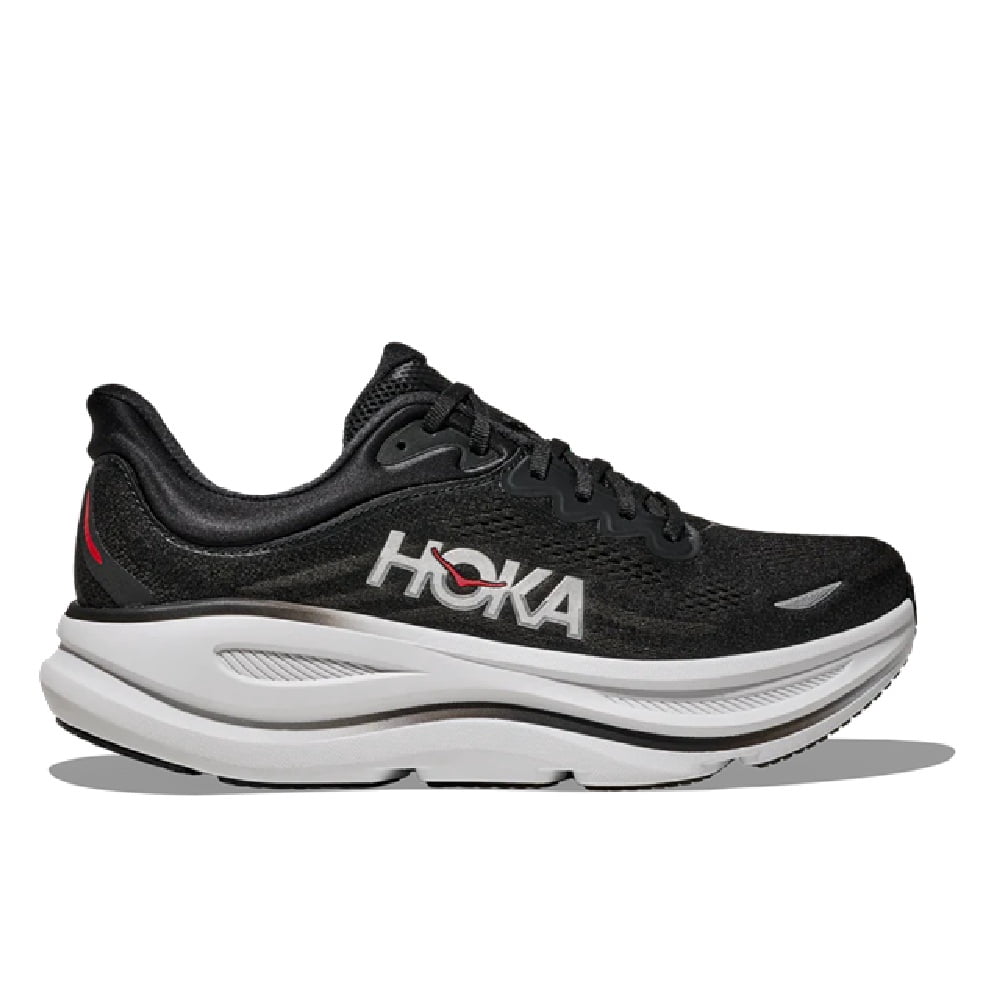Men's HOKA Bondi 9 Black/Vermillion (1162011-BKVR) - 7.5