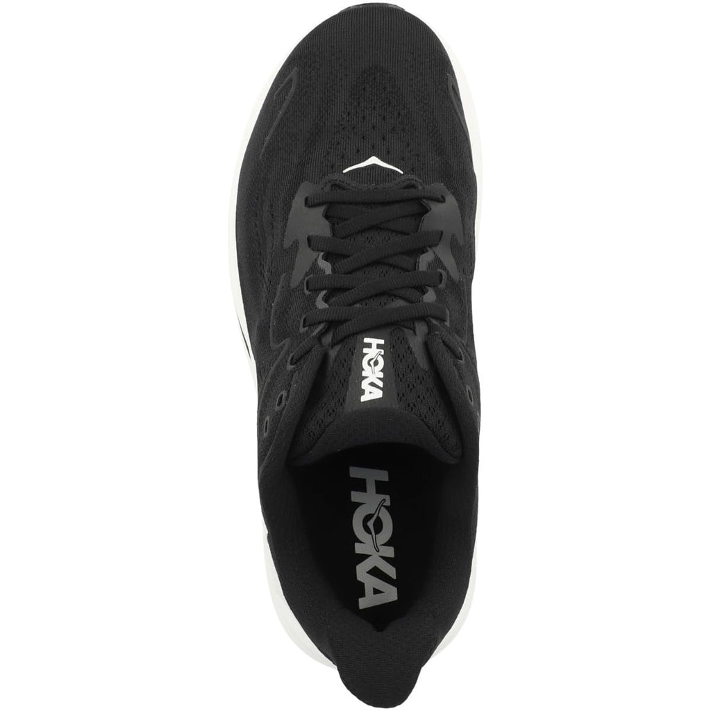 Hoka Men's Clifton 10 Sneaker, Black/White, 8.5