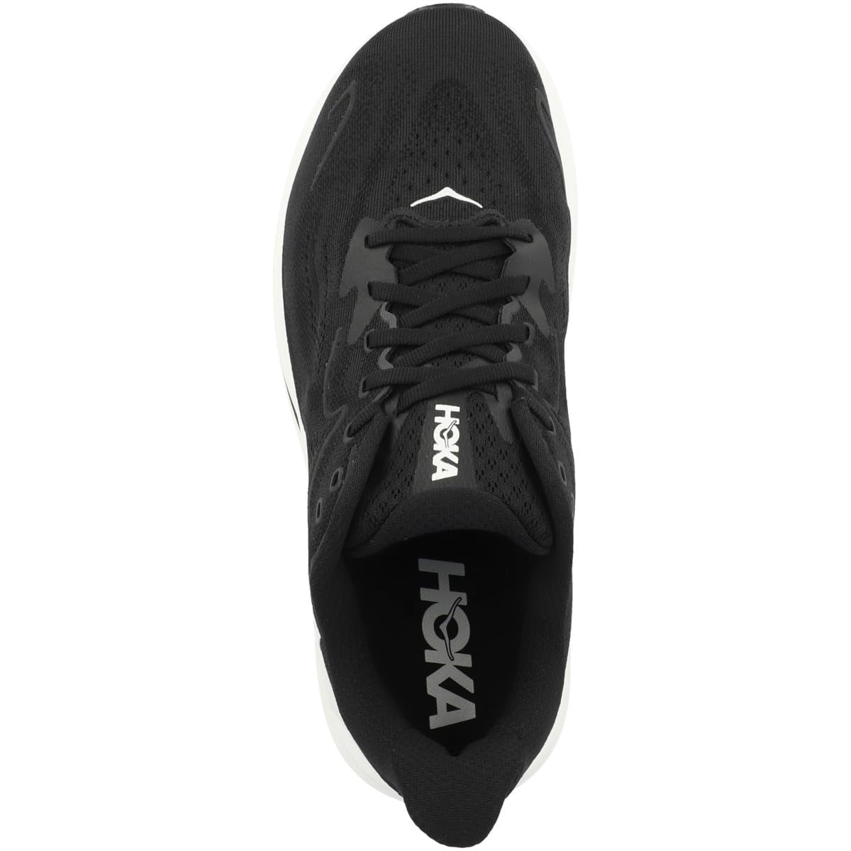 Hoka Men's Clifton 10 Sneaker, Black/White, 8.5