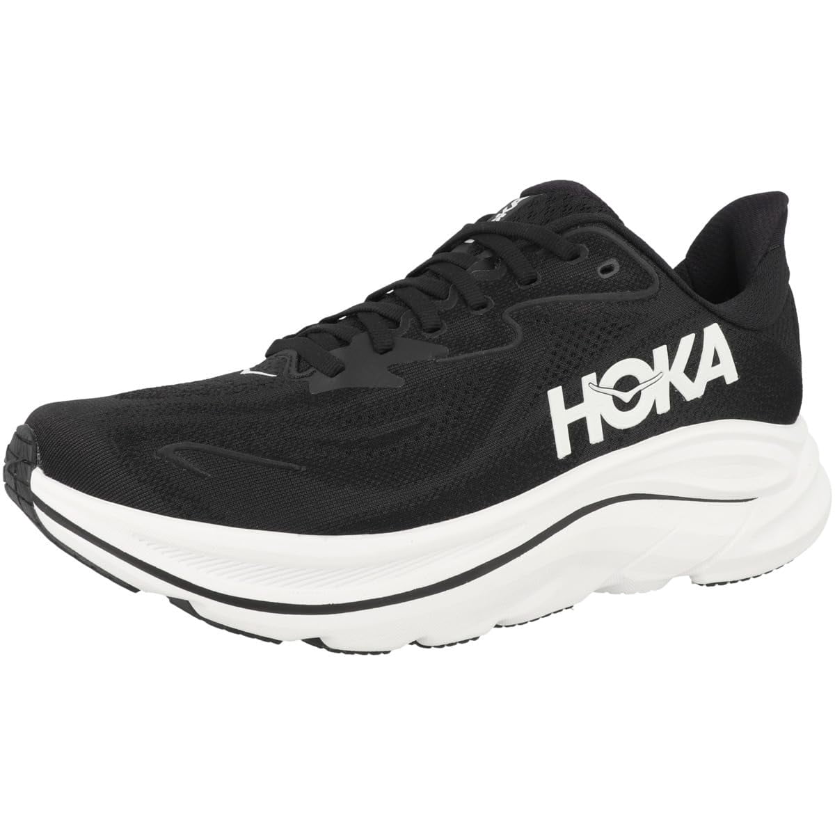 Men's HOKA Clifton 10 Black/White (1162030-BWHT) - 8
