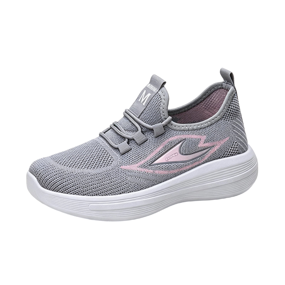 Domzle Women's Sneakers Breathable Lightweight Walking Shoes Running Shoes Non Slip Tennis Fashion Casual Sneakers Gray