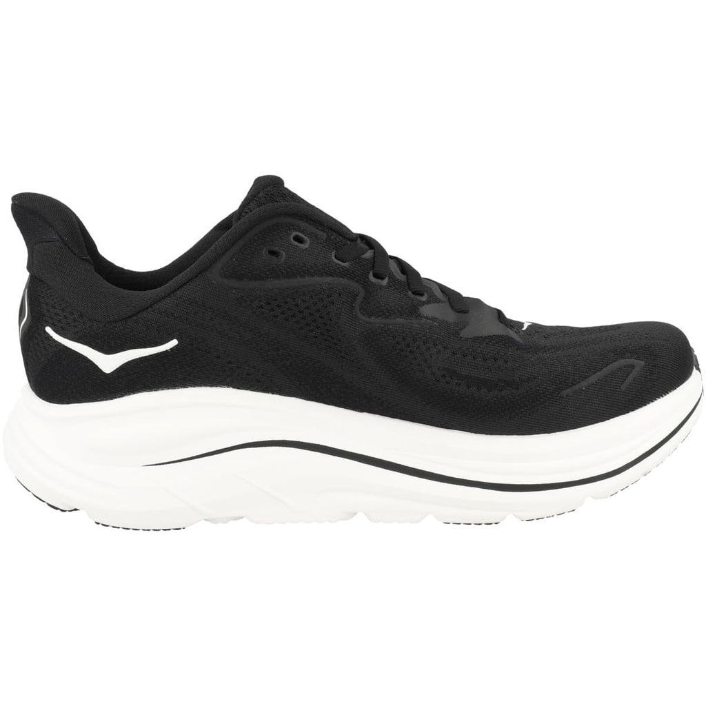Hoka Men's Clifton 10 Sneaker, Black/White, 8.5