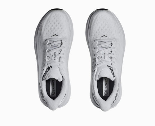 Hoka Men's Clifton 9 Sneaker, Nimbus Cloud/Steel Wool, 11