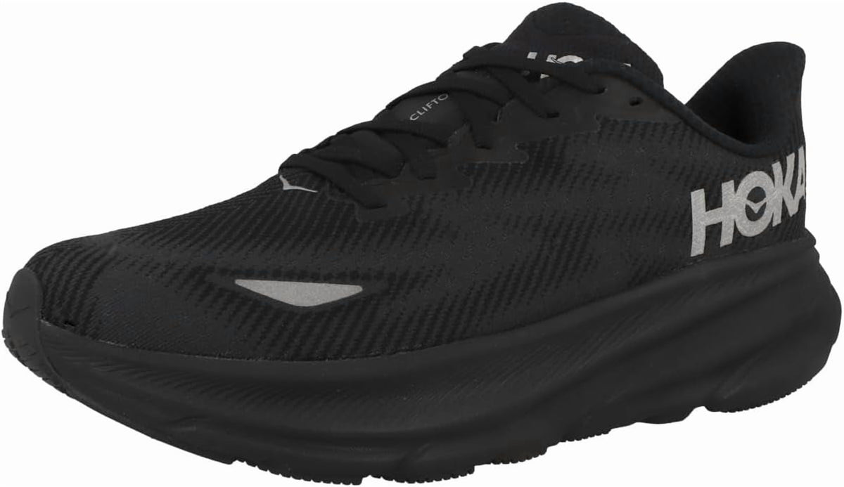 Hoka Women's Clifton 9 GTX Sneaker, Black/Black 1, 8