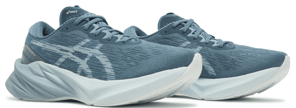 ASICS Women's NOVABLAST 3 Running Shoes, Size 5 US ( Standard ), Misty Pine/Smoke Blue