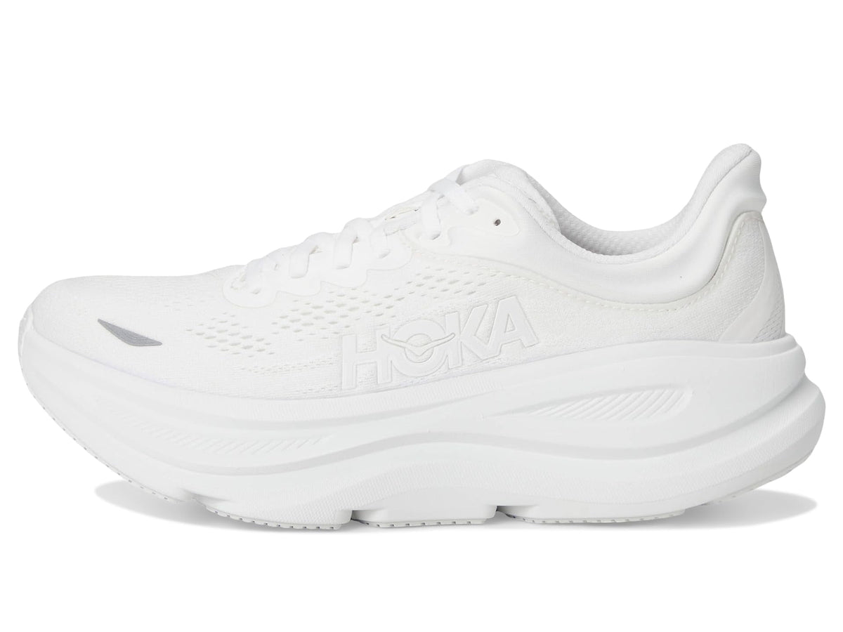 Hoka Women's Bondi 9 Sneaker, White/White, 8.5