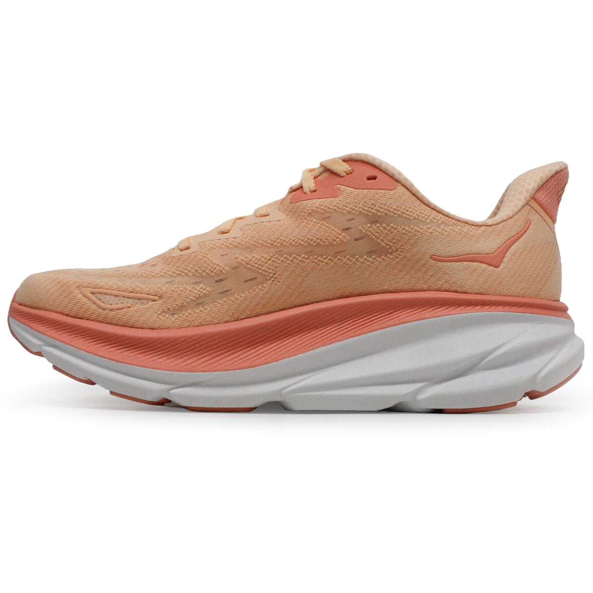 Hoka Womens Clifton 9 Textile Sandstone Cream Trainers 6.5 US