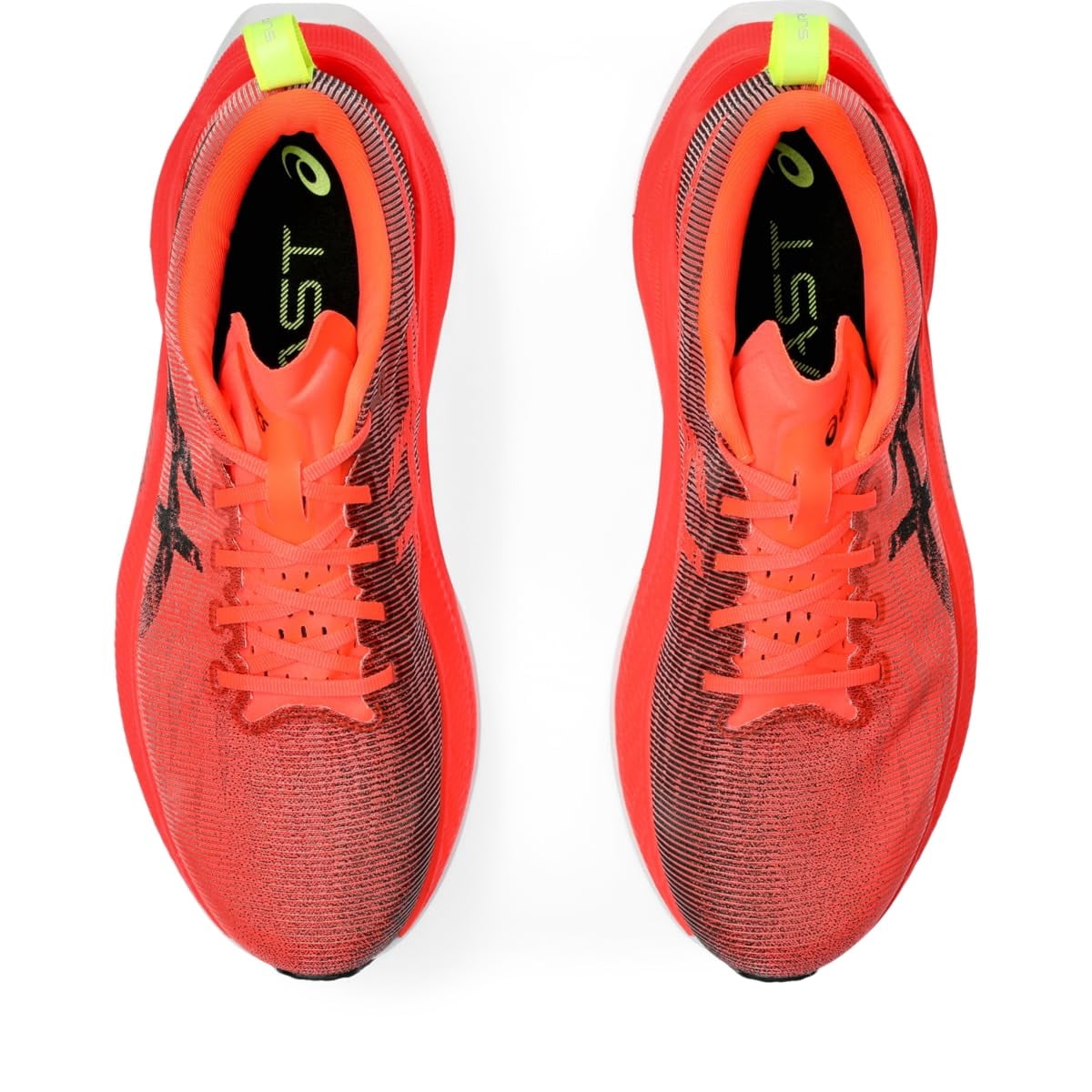 ASICS Unisex SUPERBLAST long Distance & Tempo Running Shoe, ( 9.5 US Men / 11 US Women ) Standard , Sunrise RED/Black