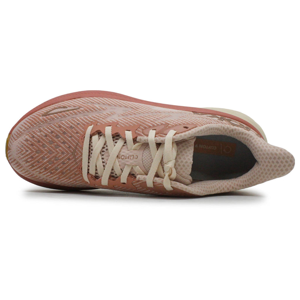 Hoka Womens Clifton 9 Textile Sandstone Cream Trainers 6.5 US